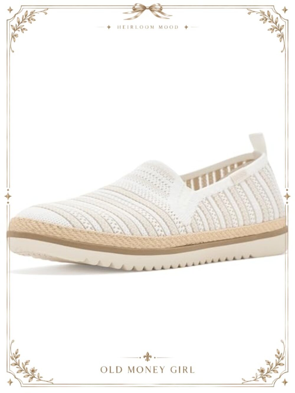 Womens Flexpadrille Lo Slip-On Espadrille Ballet Flats Memory Foam